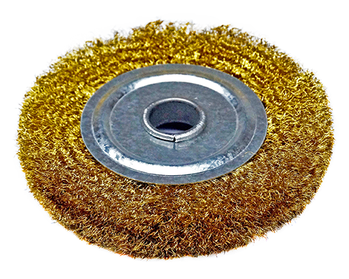 Щетка латунная диаметр 100 мм, внутренний диаметр 16 мм,шт