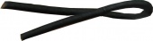 Шнурок для ювелирных изделий кожаный диаметр 2,0 мм, черный, м
