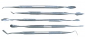 Набор шпателей двусторонних для моделирования по воску (в наборе 5 шт.)