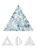 STAR фианит бесцветный треугольный ступенчатый 3х3х3, шт